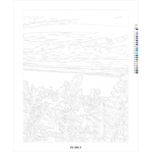 Рисуване по номера - Триптих - Планински пейзаж PG 096