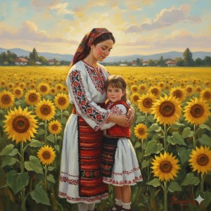Рисуване по номера - Майка и дете ZG 11920