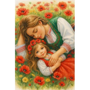 Майка и дете - Диамантен гоблен LD 405162