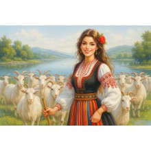 Селянка - Диамантен гоблен LD 405164