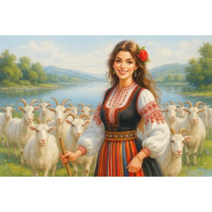 Селянка - Диамантен гоблен LD 405164