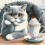Рисуване по номера - Коте с кафе ZP 1389