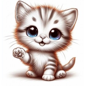 Котенце - Диамантен гоблен  GI 303202