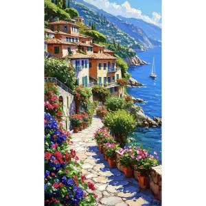 Морски град - Диамантен гоблен PZ 305068