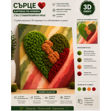 Сърце от любов – картина по номера с 3D стабилизиран мъх  MH 003