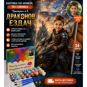 Персонализирана картина по номера по снимка за момче