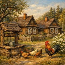 Старата къща - Диамантен гоблен PZ 304047