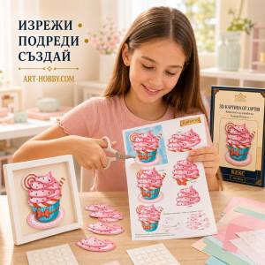 3D картина от хартия Кекс– комплект Папертол