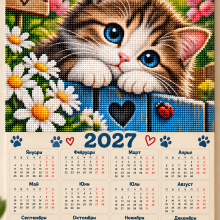 Сладко коте – Диамантен календар 2027