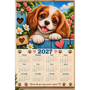 Сладко кученце – Диамантен календар 2027