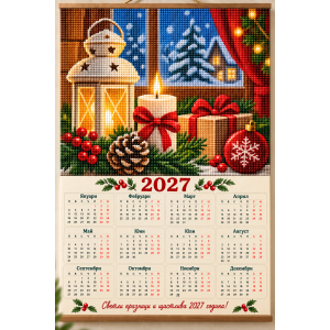 Коледна магия – Диамантен календар 2027 с подрамка