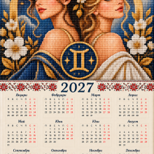 Близнаци – Диамантен календар 2027 със зодиакален знак