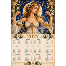 Везни– Диамантен календар 2027 със зодиакален знак