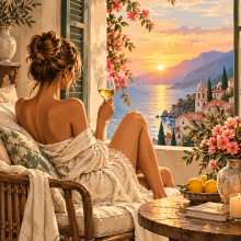 Рисуване по номера „Миг край морето“ – Art-Hobby