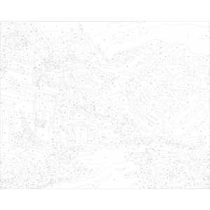 Комплект за рисуване по номера - Планинска къща ZE 6109