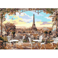 Рисуване по номера. Кафе с изглед към Айфеловата кула – GX 8876