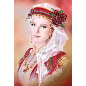 БЪЛГАРСКО МОМИЧЕ -  Диамантен гоблен 34104