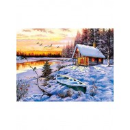 Картина по номера - Зимно езеро GX 32278