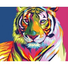 Картина по номера - Шарен тигър ZE 5685 Картина по номера - Шарен тигър ZE 5685