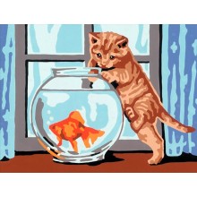  Котка и рибка  ZE 5049