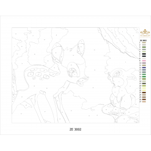 Картина по номера - Бамби и заекът ZE 3002 