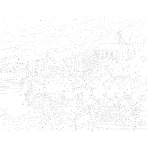 Картина по номера - Морски град ZG 0046