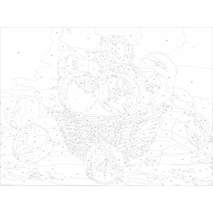 Картина по номера - Праскови ZE 3120