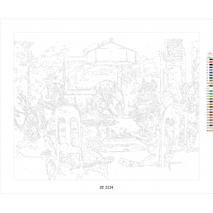 Картина по номера - Игра на карти ZE 3134