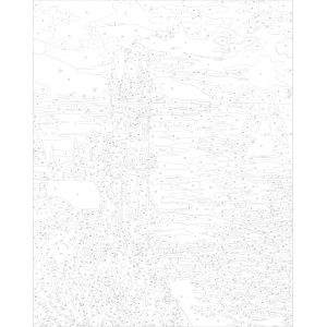 Картина по номера - Замък край морето ZG 0224