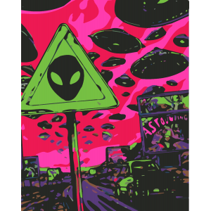 Картина по номера - Нашествие на извънземни FLU 13