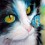 Котка и пеперуда - Диамантен гоблен GI 404004