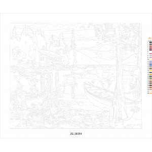 Картина по номера - Вечер на езеро ZG 28354 