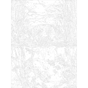 Картина по номера - Куче и риба ZE 3168