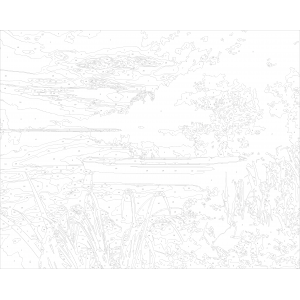 Картина по номера - Лодка при залез слънце ZG 0303