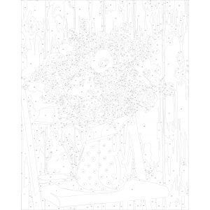 Картина по номера - Каничка с цветя ZG 0349
