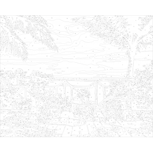 Комплект за рисуване по номера - Тераса ZG 4824  
