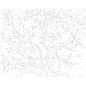 Рисуване по номера - Цъфтящи бадеми ZG 7344