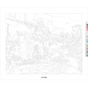 Картина по номера - САНТОРИНИ ZE 5838