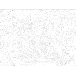 Котенца и пеперудки - Картина по номера ZE 5703