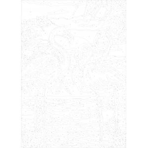 Комплект за рисуване по номера - Фламинго ZG 24159