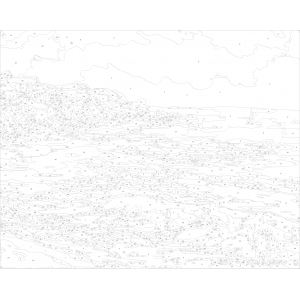 Картина по номера - Село до морето ZE 3242