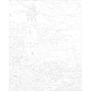 Картина по номера -  Летен фар ZE 3303