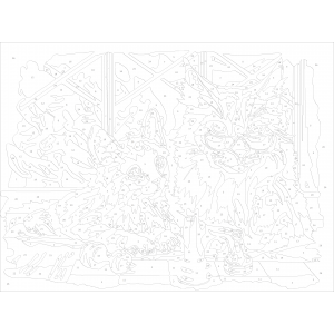 Картина по номера -  Семейство на котки ZE 3310
