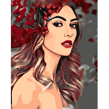 Рисуване по номера - Красива жена с цветя ZG 203011
