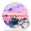 Кръгла картина по номера - Лодка CRL 012