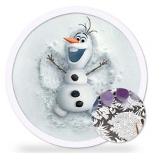 Кръгла картина по номера - Снежен човек CRL 065