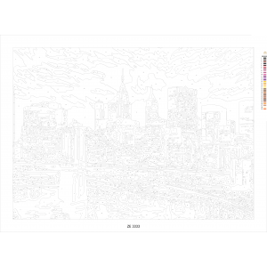  Картина по номера - Ню Йорк  ZE 3333
