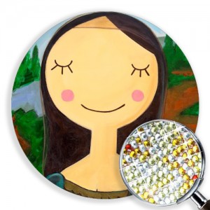Елмазени гоблени с кръгла форма - Момиче ERL 064