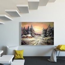 Зимно село - Картина по номера ZG 0732