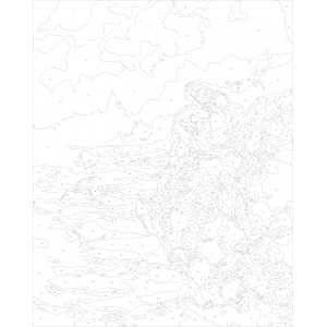 Чакане край морето - Картина по номера ZG 0743